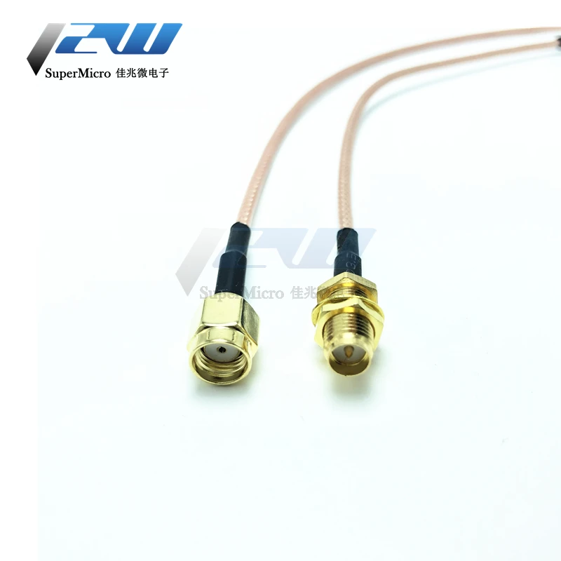 

0-6Ghz Wifi Pigtail RP-SMA Male to RP-SMA Female Connector, RF Coaxial Jack Plug Low Loss RG316 for FPV Antenna Router RP-SMA-JK
