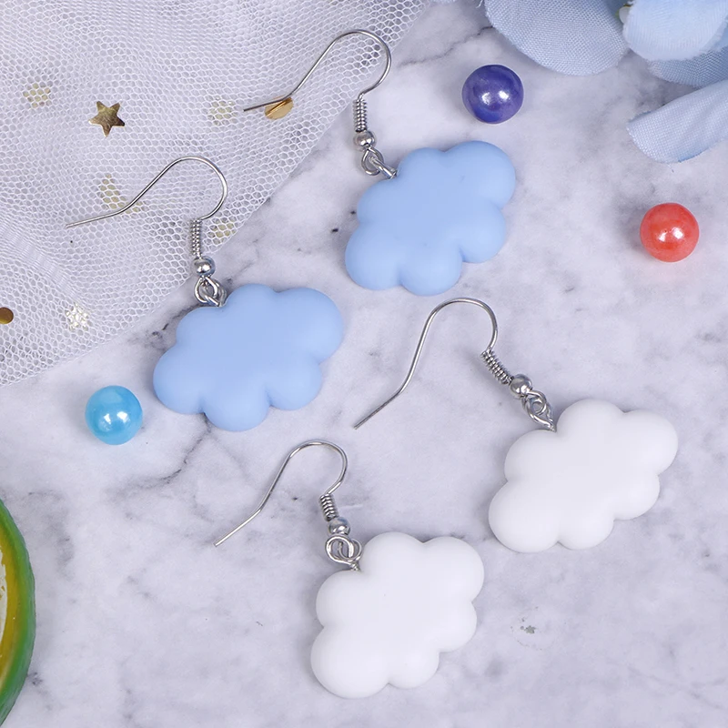 Женские серьги подвески в виде облака 2 цвета|Серьги-подвески| |