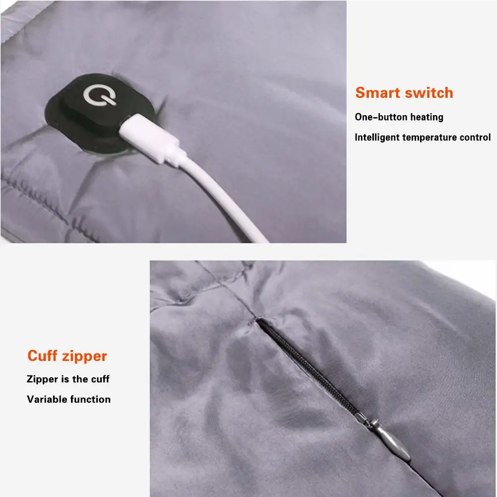 2019 Outdoor Women Electric Heated Mat USB Heating Vest Winter Thermal Cloth Feather Hot Sale Camping Hiking Warm Hunting Jacket | Спорт и