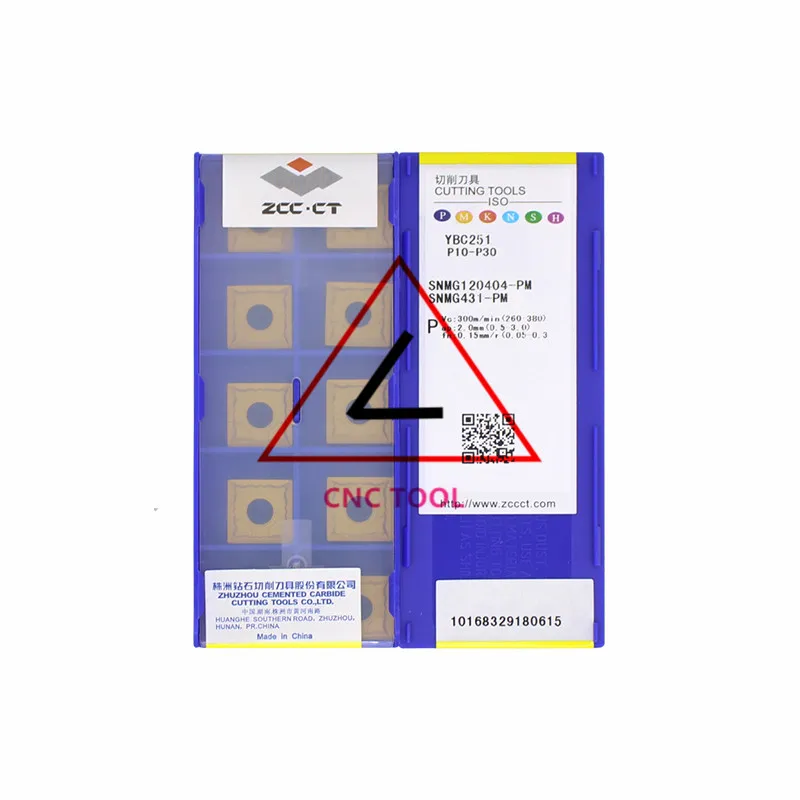 

10 шт. оригинальных китайских токарных вставок SNMG120404-PM YBC251 ZCCCT
