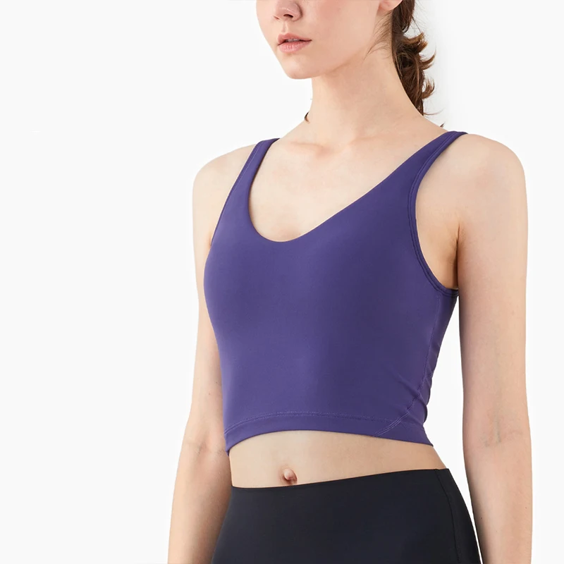 

Sports Bralette Yoga Tops Women Gym Running Workout Walking Pad Tank Tube Crop Top Push Up Underwear Fitness padded top mvsyo