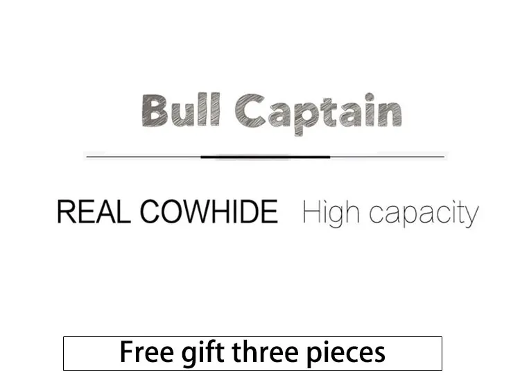 BULLCAPTAIN Новое поступление мужской кожаный бумажник RFID мужской кошелек из воловьей кожи портмоне тонкий дизайнерский брендовый кошелек Billetera para hombres