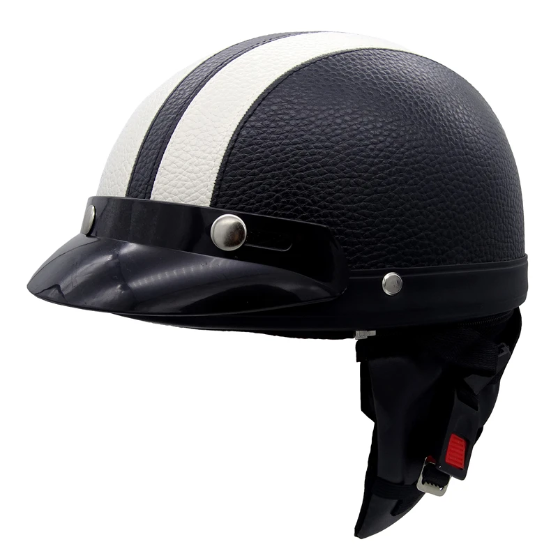 Мотоциклетный шлем с козырьком винтажный защитой от ультрафиолета в стиле ретро