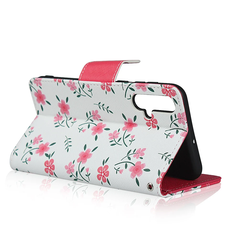 for huawei Nova 5 Printed Wallet Card Holder Protective Shell Huawei nova5 Case Leather Cover Phone Cases |