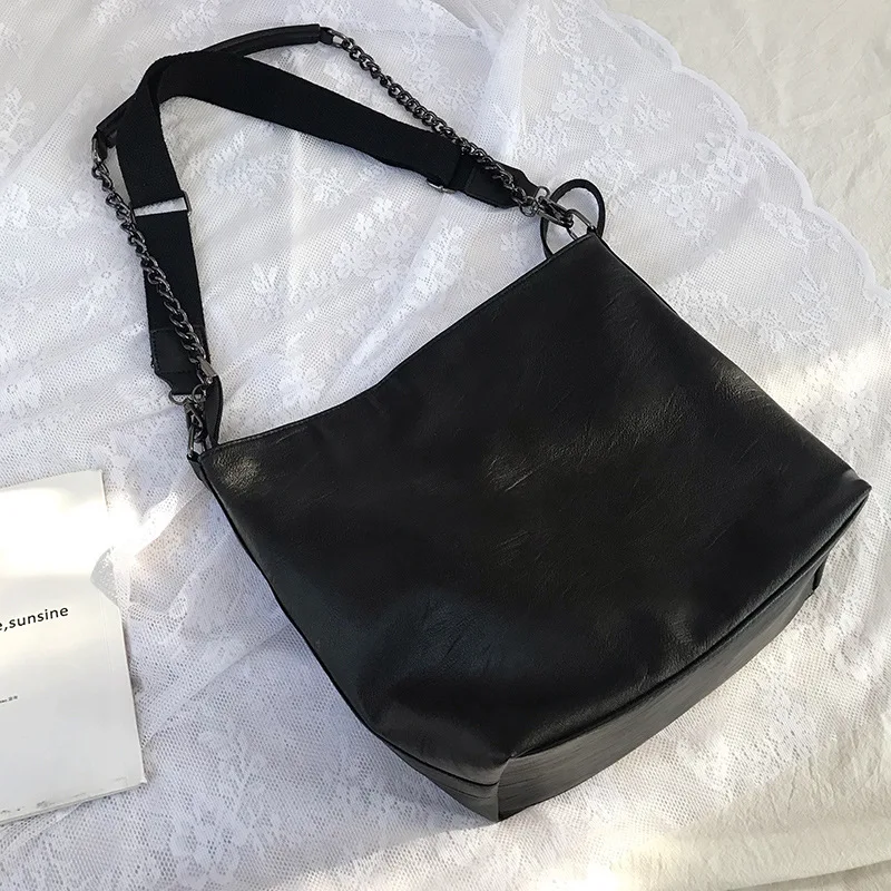 

2021 New Fashion Brand Soft Leather Large Capacity Women's Handbag Ladies Hobo Crossbody Shoulder Bags Bucket Shopper Big Bag