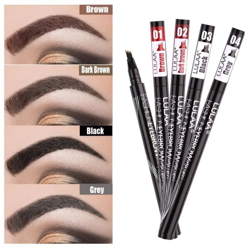 

Four-headed Eyebrow Pencil Lasting Waterproof, Easy Liquid Color Pencil Eye Makeup Eyebrow To Eye Makeup Non-fading F2A0