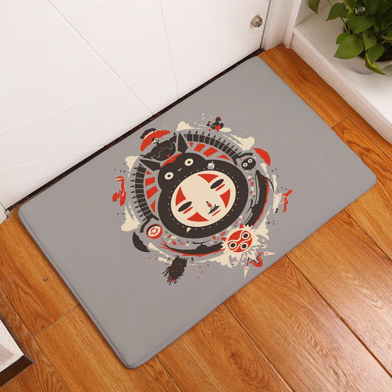 

Cartoon Mat Totoro Printed Door Mat Anti-slip Floor Rugs Carpets Welcome Doormat Bathroom Carpet Kitchen Mats Rug Tatami Tapete