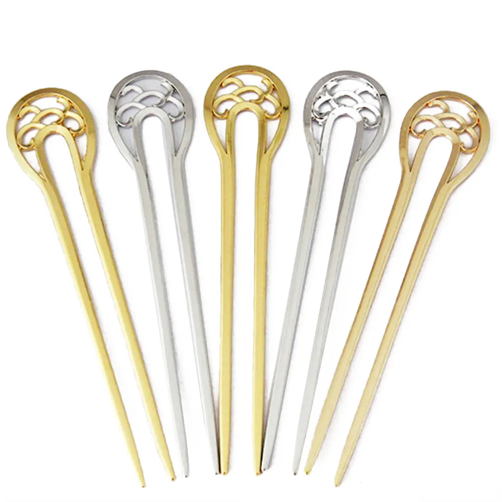 1 шт. Ретро полые U образные палочки для волос блеск ручная работа палочка вилка