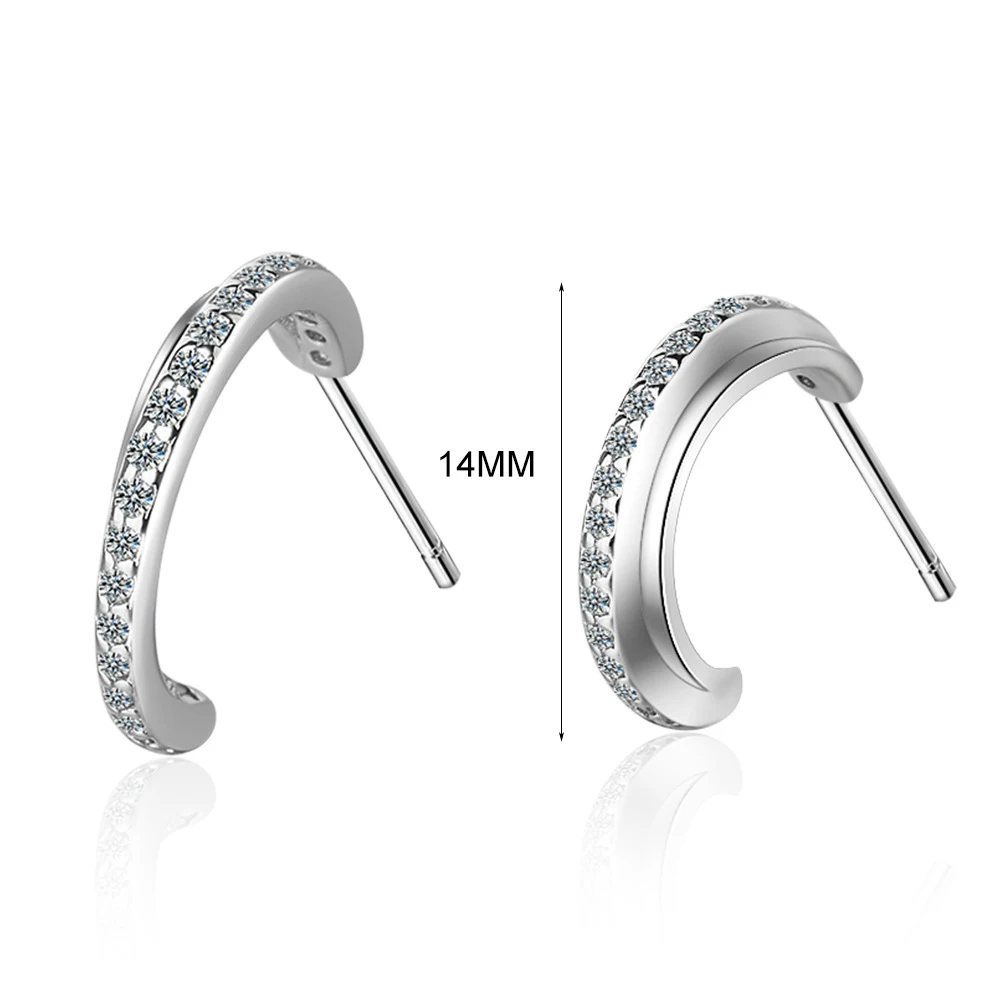 Женские серьги кольца MEETSOFT из стерлингового серебра 925 пробы модные ювелирные