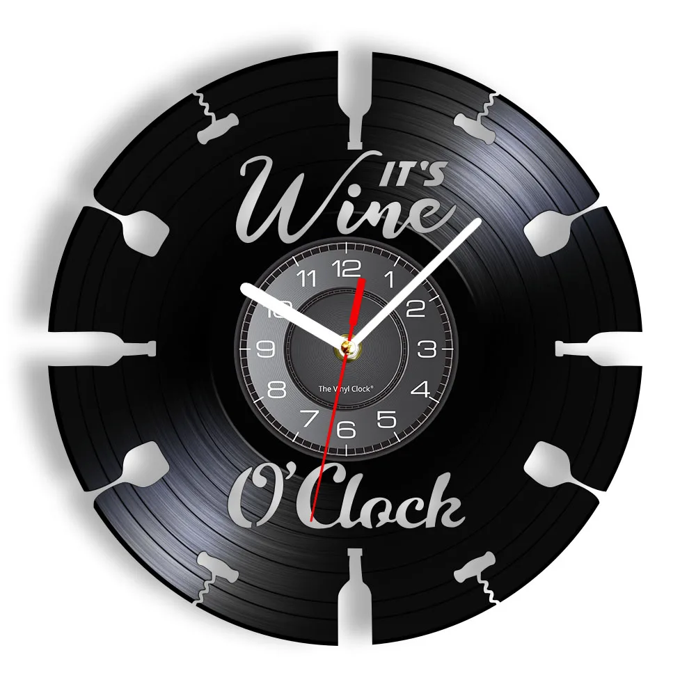 

Часы настенные виниловые, украшение для дома и бара, на спиртовых напитках, с музыкальной пластиной, в стиле ретро, подарок для любителей вина и пива
