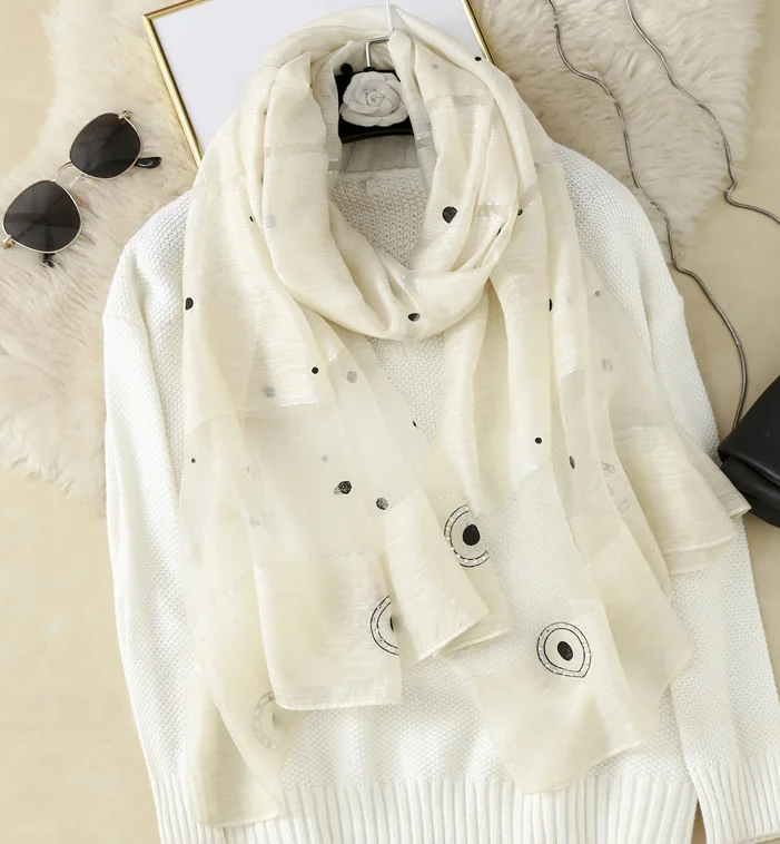 

Fashion Luxury Brand Print Viscose Shawl Scarf Women High Quality Printe Warm GRAY22
