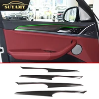 4pcs abs carbon fiber car interior door panel trim sticker for bmw x3 x4 g01 g02 2018 2022 auto styling accessories