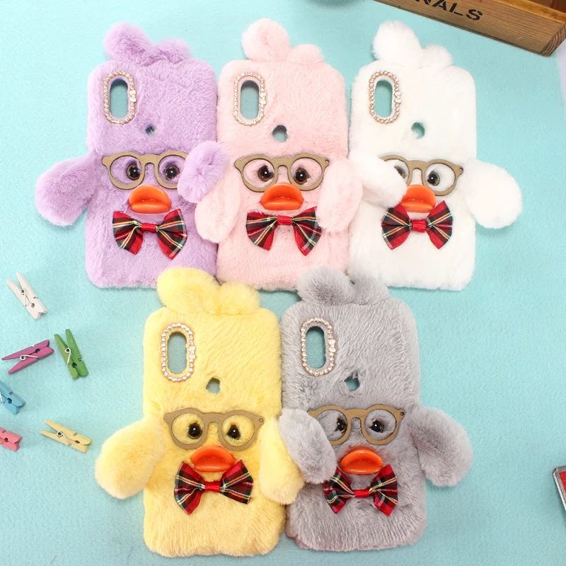 Beautiful Hairy DIY Gift Cute Duck Elegant Design Style Shell Cover Phone Case For Samsung Galaxy A20e M40 Gel Silicone Etui | Мобильные