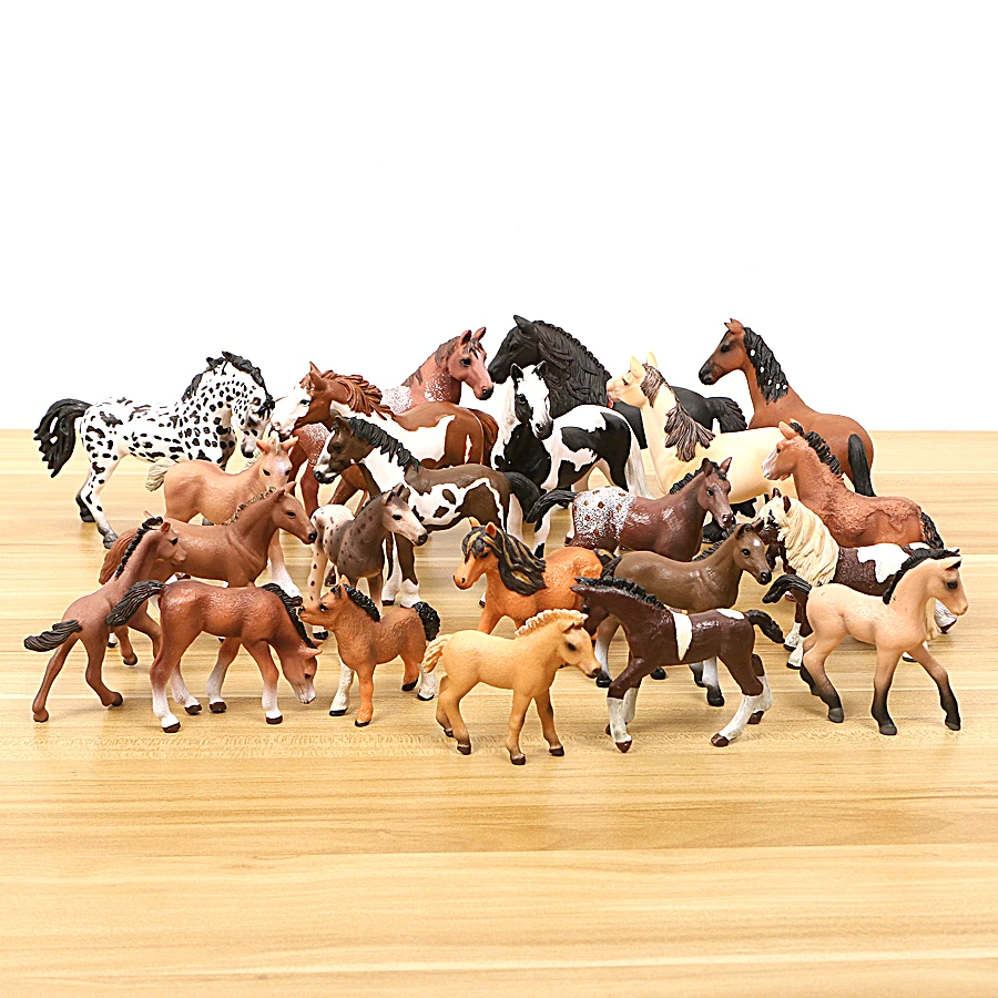 

Realistic Horse Figurines farm Animals Model Action Figures,Horse collection farm stable figure Model Variety Cake Toppers Gift