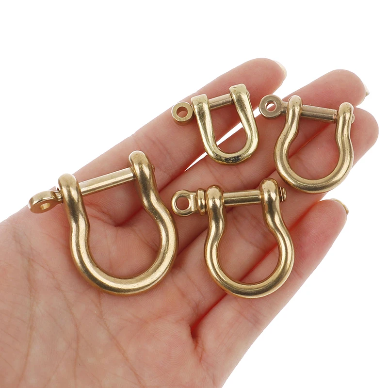 

Карабин из твердой латуни, D-образная Скоба для ключей, крючок для ключей, винтовой Соединительный коннектор, Пряжка 6 мм, 7 мм, 8 мм, 9 мм, 10 мм, 15 ...