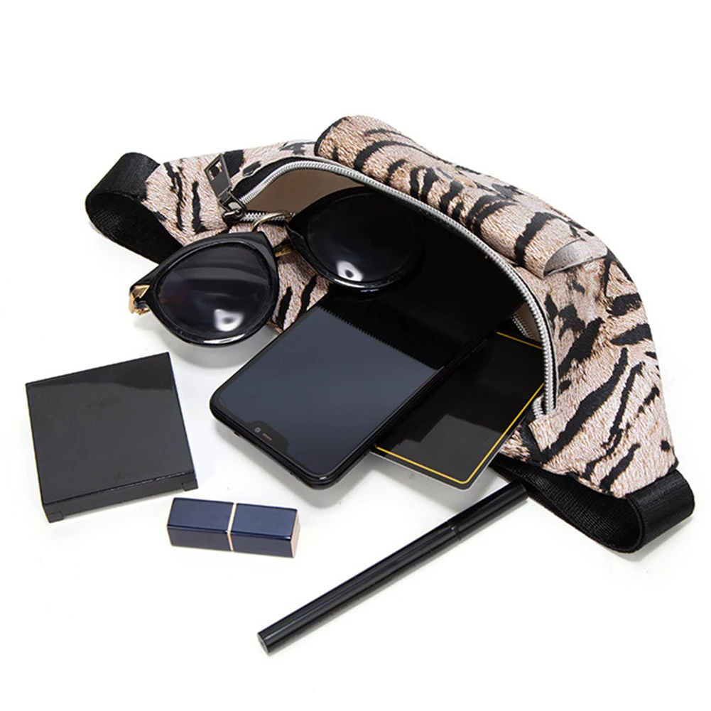 Черная пятница Модные женские тигровые полосы грудь поясная сумка в виде ракушки