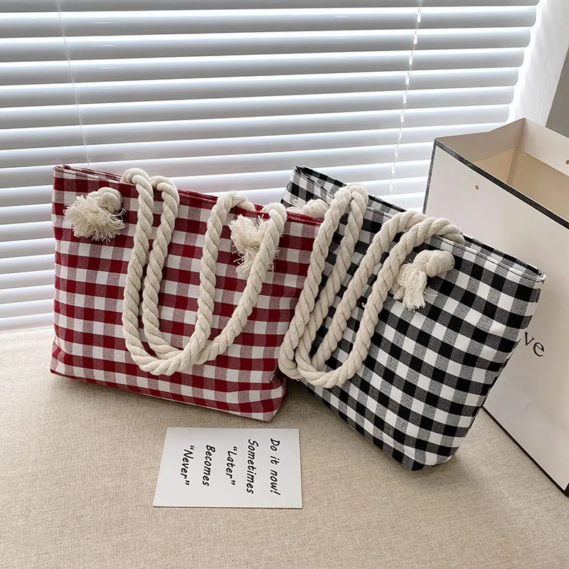 

Korean fashion new style canvas handbag ladies casual cute shoulder bag large capacity simple handbags Satchel shopping bag