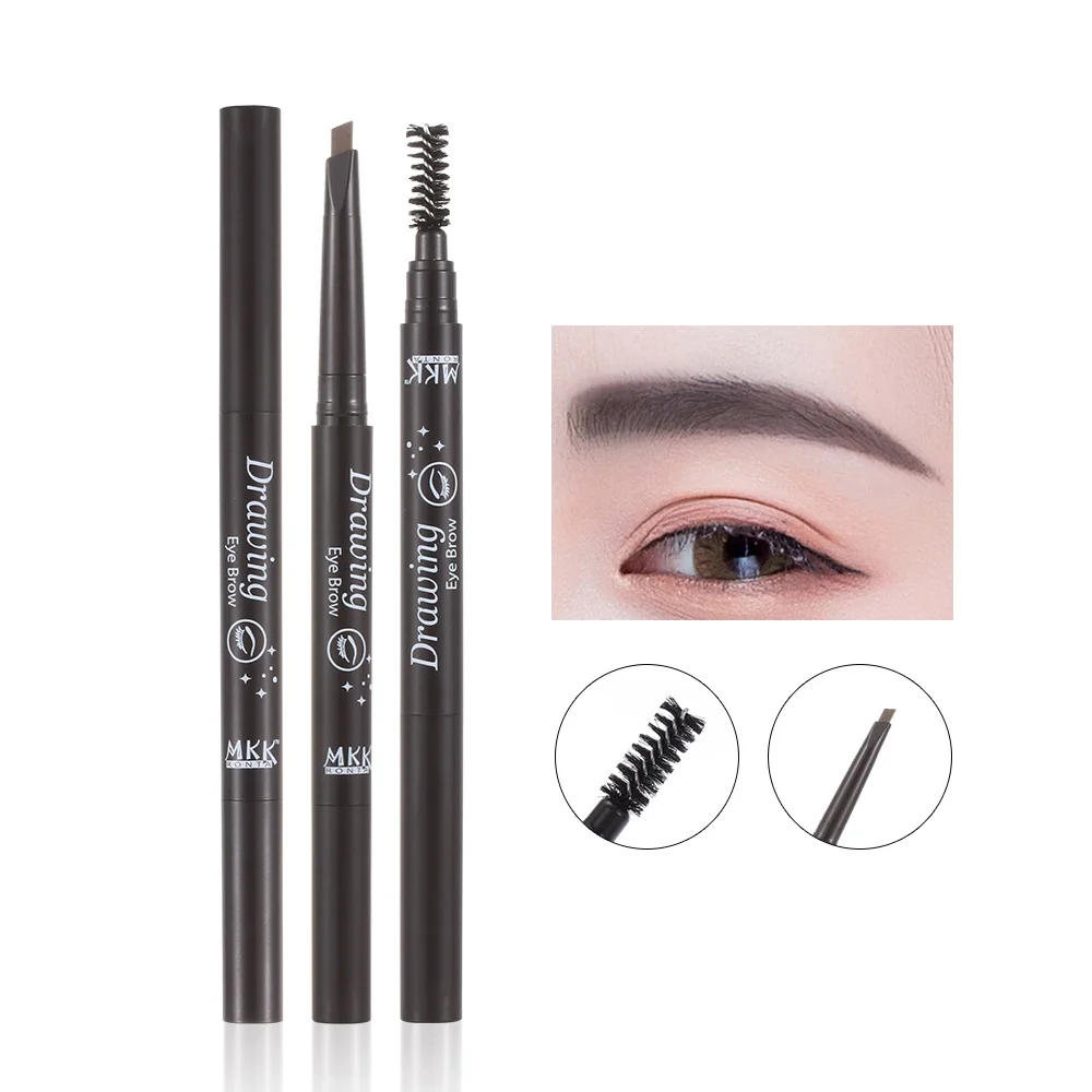 03 Dark Brown 1 шт., двойная головка, для бровей, тату, карандаш, ТИНТ, долговечный, водонепроницаемый, рисунок, макияж глаз, бровь, ручка энхансера - Цвет: 03 Dark Brown
