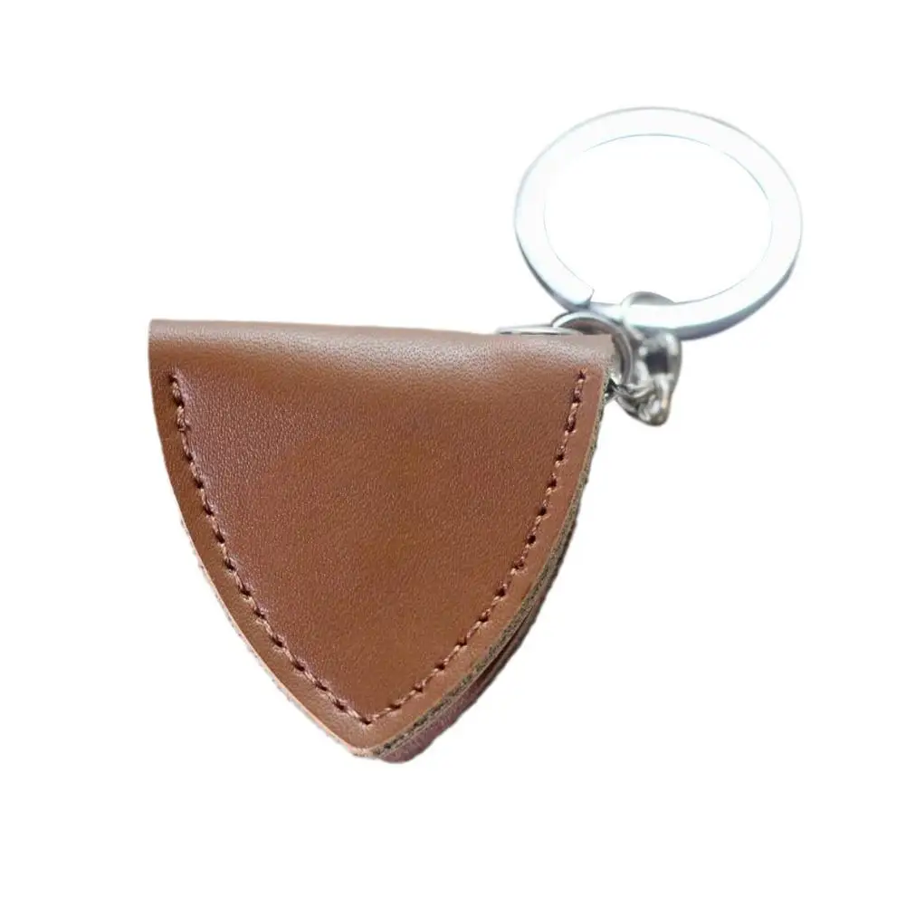 

1Pcs Guitar Pick Bag Holder PU Leather Guitar Plectrum Storage Protective Case Shape Keychain Accessories Box 2021 Guitar C P3X0