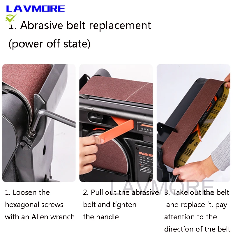 Многофункциональная абразивная ленточная машина наждачная бумага настольный