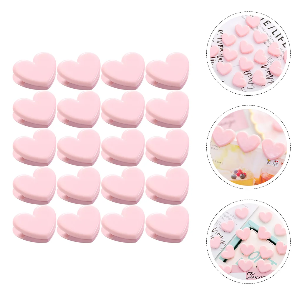 

20pcs Heart Shape Clips Photo Clips Multifunctional Clips )