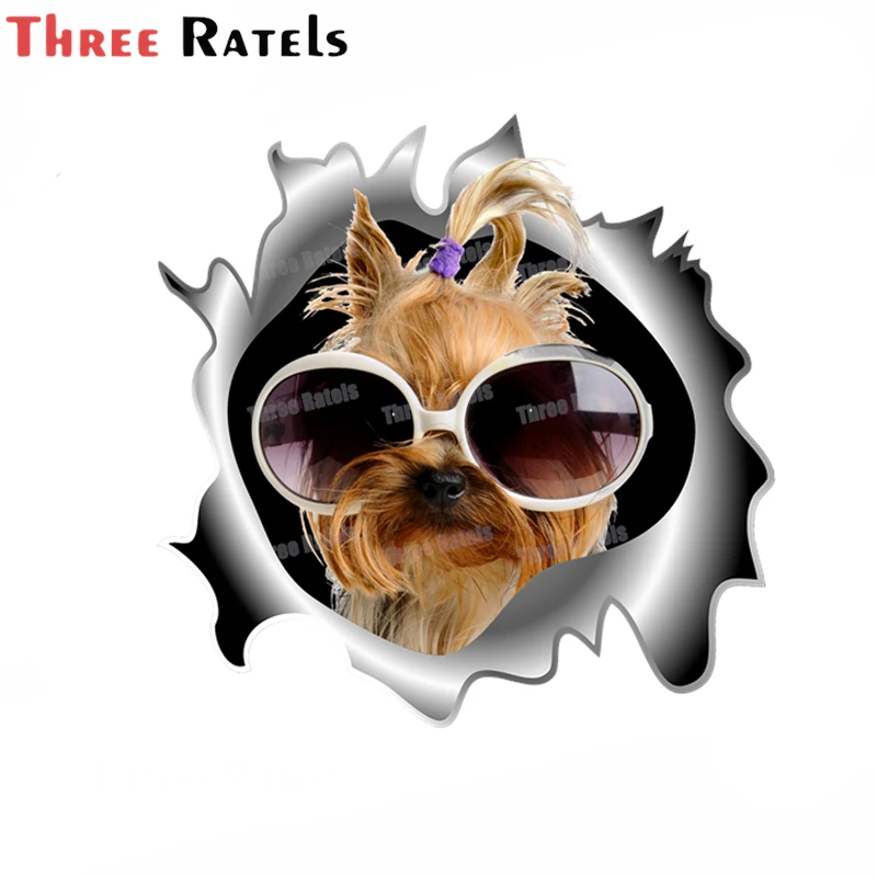 

Симпатичная 3D наклейка A723 из ПВХ в виде йоркширского терьера, рваная металлическая наклейка, наклейка на стену в виде животного, наклейка на...