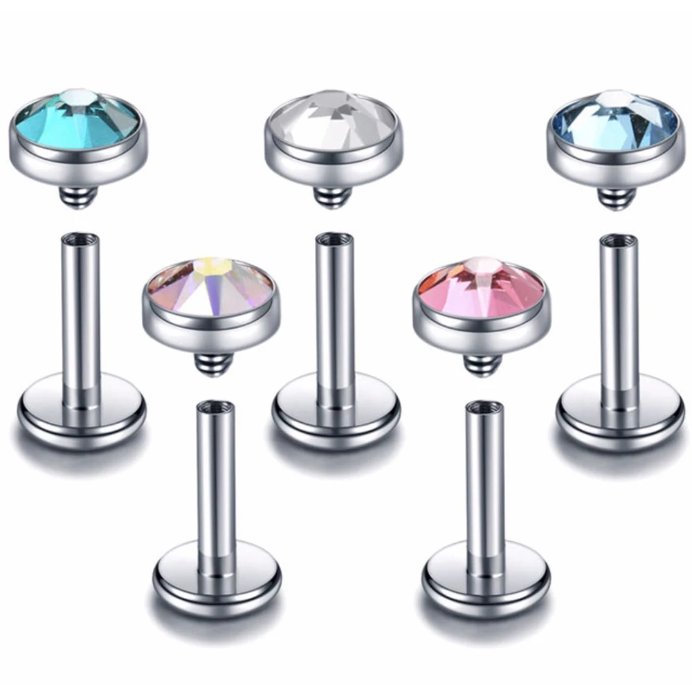 Титановое кольцо для пирсинга губ и ушей G23 16 г，лабрет титан，пирсинг титановый |