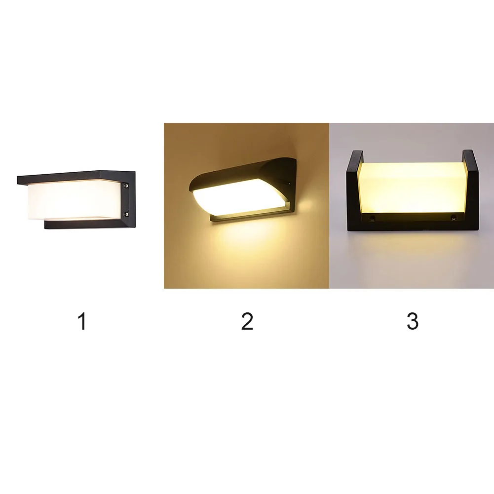 

Wall Lamp LED Light Outdoors Rectangle Home Use Waterproof Modern Porch Garden Radar Courtyard
