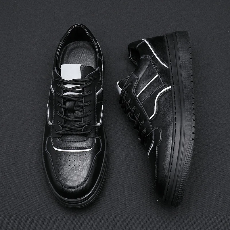 LIMEIKE мужские лоферы повседневная кожаная обувь модная деловая броги мужская