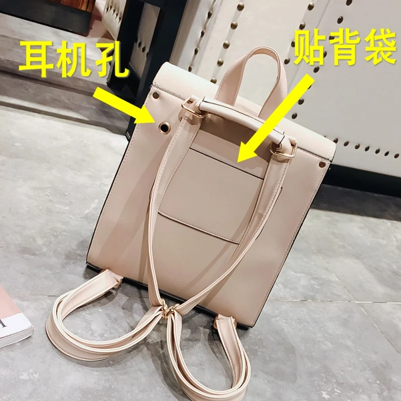 

bags Fashion 2 Women Backpack 2021 New High-quality PU Leather School Bakcpacks Large Shoulder bag Teenage Girl Travel Rucksack