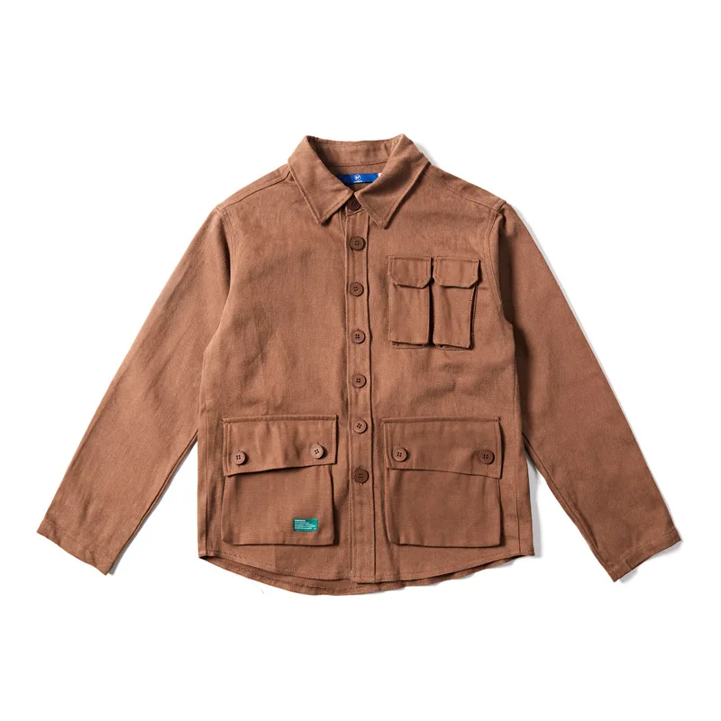 

Новая мужская осенняя куртка, Повседневная модная мужская куртка с несколькими карманами, мужская куртка-пилот, мужская куртка, уличная оде...