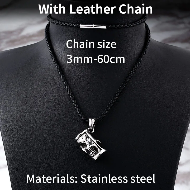 LHP096 BEIER, рок, панк стиль, Новое поступление, Череп, открывалка для бутылок, ожерелье, Мужская Личность, изысканные ювелирные изделия, дропшиппинг, LHP096 - Окраска металла: LHP096