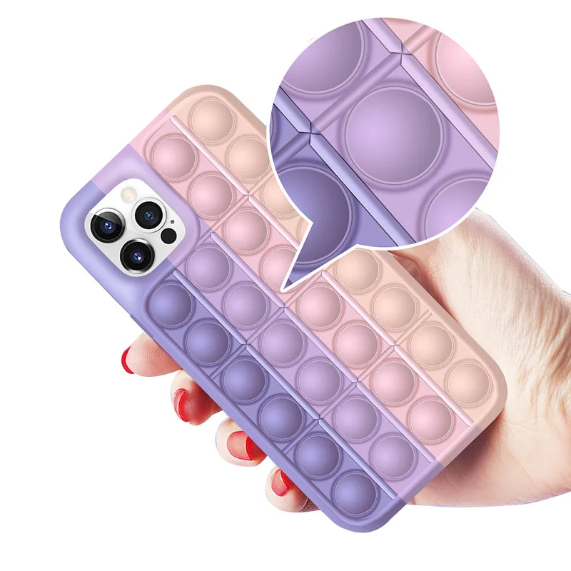 Funda de tel&eacute;fono para IPhone, carcasa de silicona para aliviar la ansiedad y el estr&eacute;s, para modelos 12, 11 Pro, XR, XS, Max y Huawei-1