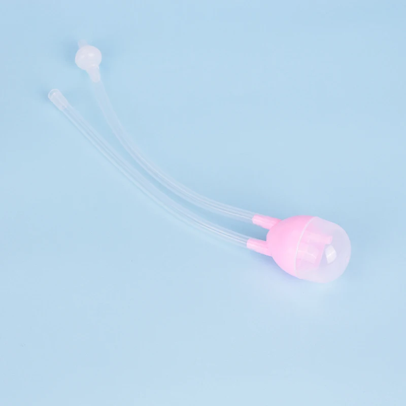 pink Детский силиконовый аспиратор для чистки носа, для младенцев, для мытья носа, для ухода за носом, Детские Контейнеры для носовых ингаляторов, для младенцев, для предотвращения обратного потока, аспиратор - Цвет: pink