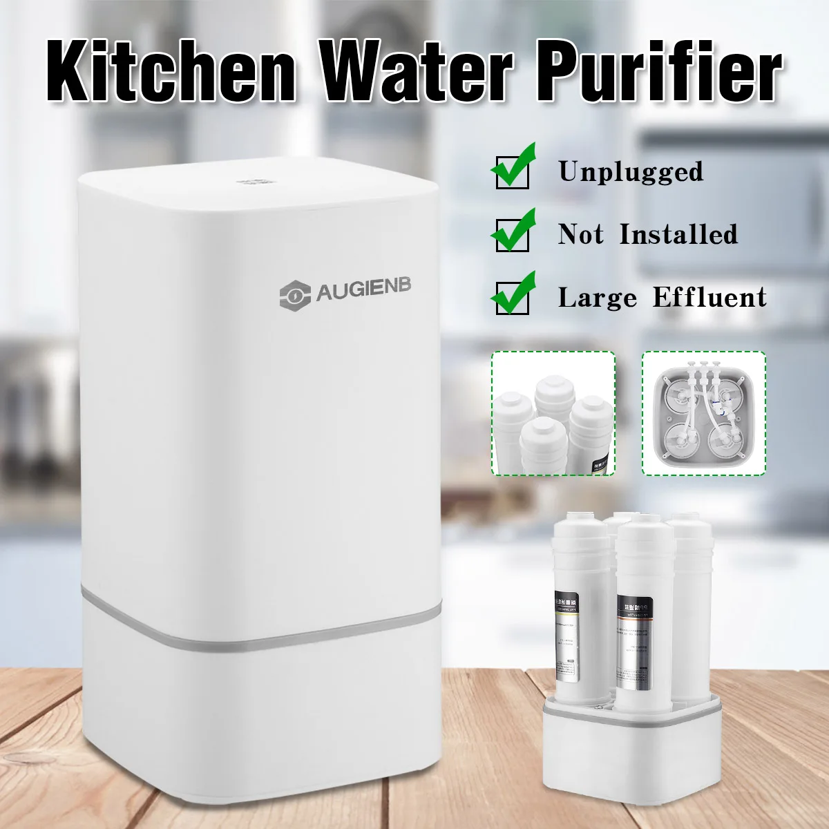 4 ступенчатая мембрана очистителя воды обратного осмоса фотоосветительная