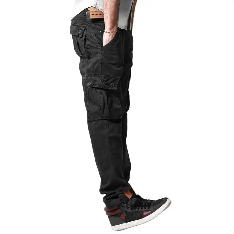Модные свободные мешковатые брюки карго мужские повседневные хлопковые с