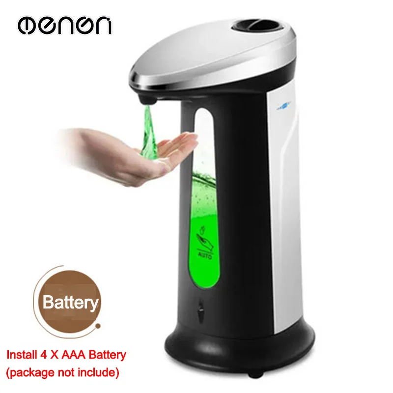 

MENEN 400ml Automatic Sensor Touch-free Soap Sanitizer Dispenser Bathroom Shampoo Hand Soap Bottle Accessories LF71021