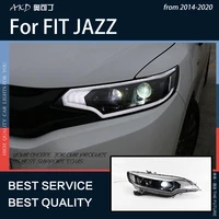 car lights for jazz fit 2014 2018 gk5 led headlight drl fog lamp turn signal low beam high beam projector lens accessories