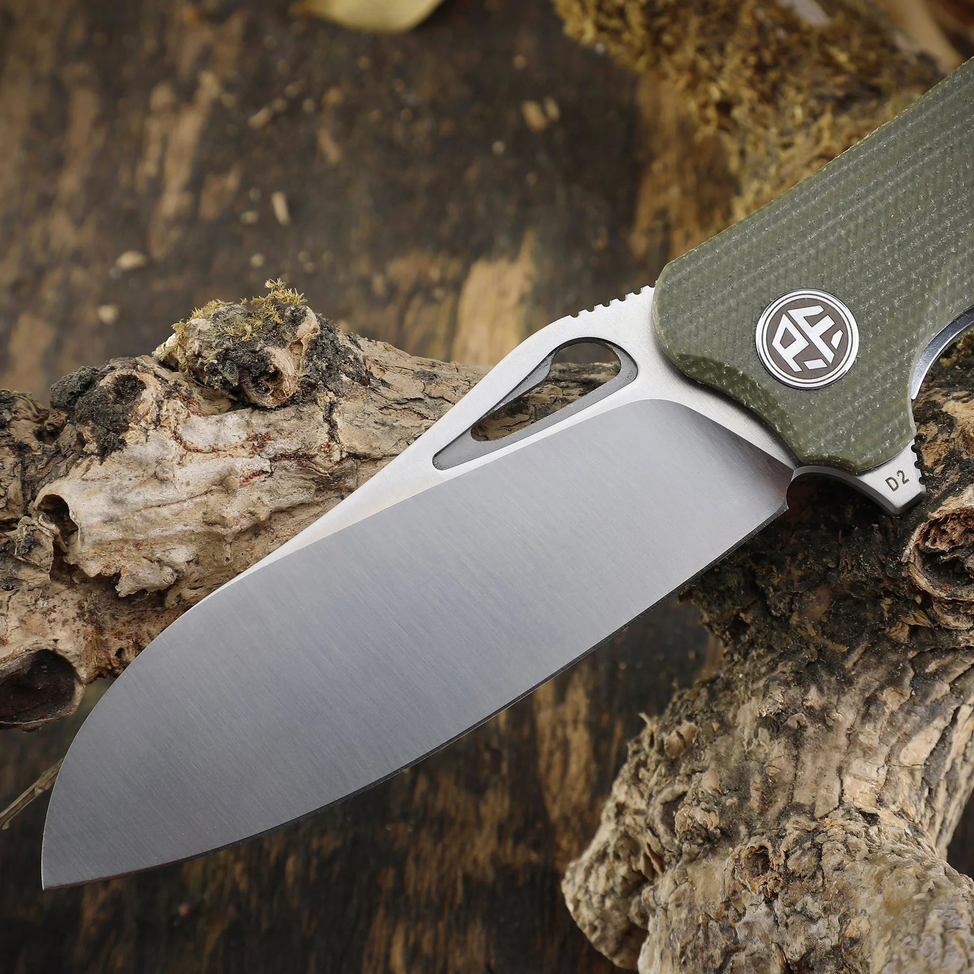Складной нож Petrified fish PF868 карманный клинок из стали D2 с рукояткой G10 для