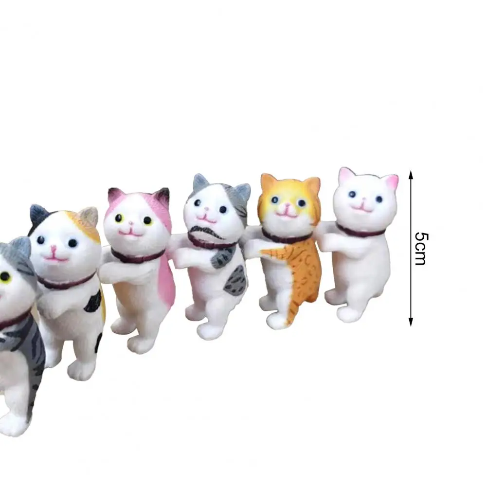 

50% Hot Sales!!! 6Pcs Miniatures Cute Exquisite Fine Workmanship Kitty Model Figures for Car