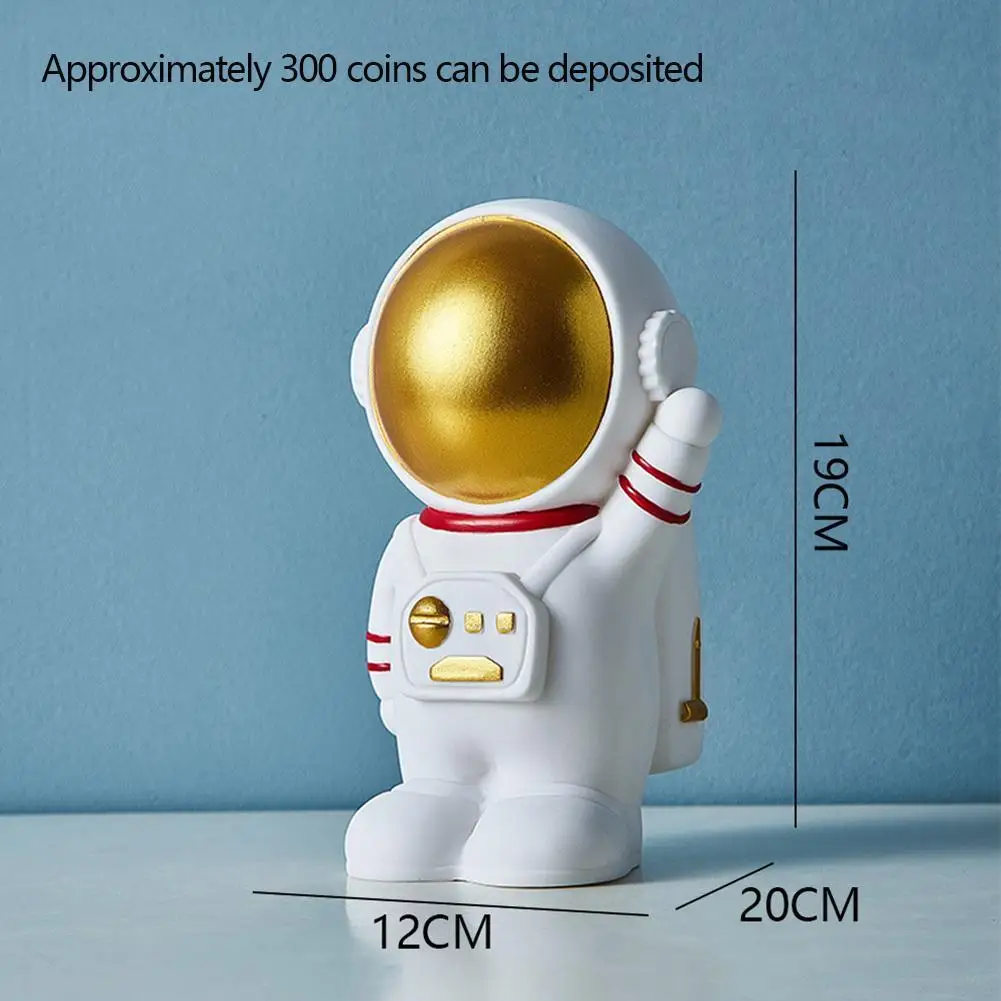 

Nordic Style Astronaut Piggy Bank PVC Material Children's Decoration Bank Piggy Astronaut Creative Room Desktop Furnishings C9N3