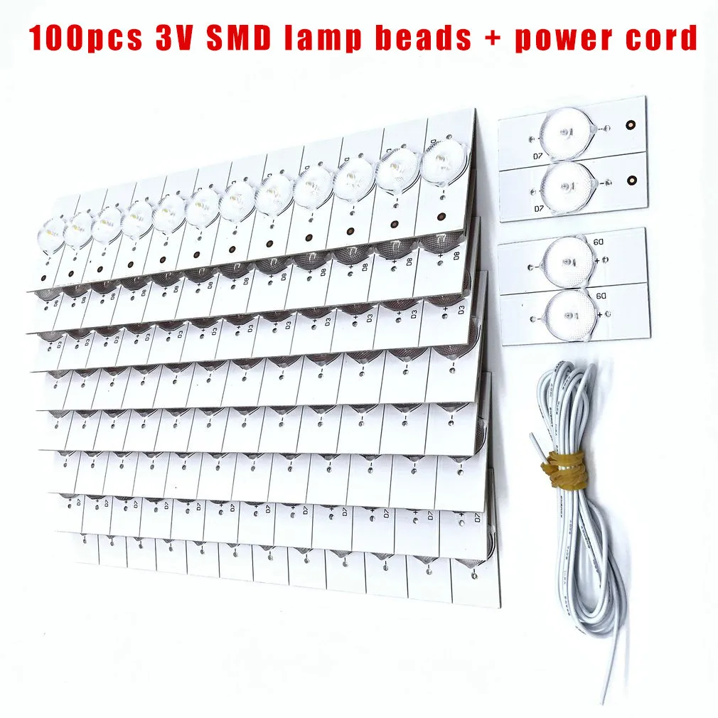 

High Brightness SMD Lamp Beads W/ M Power Cord With Optical Lens Fliter For LED TV Repair