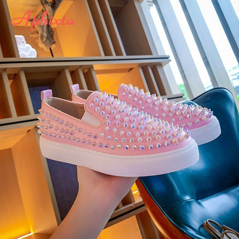 Туфли Aphixta женские на плоской подошве кожаные лоферы платформе Студенческая