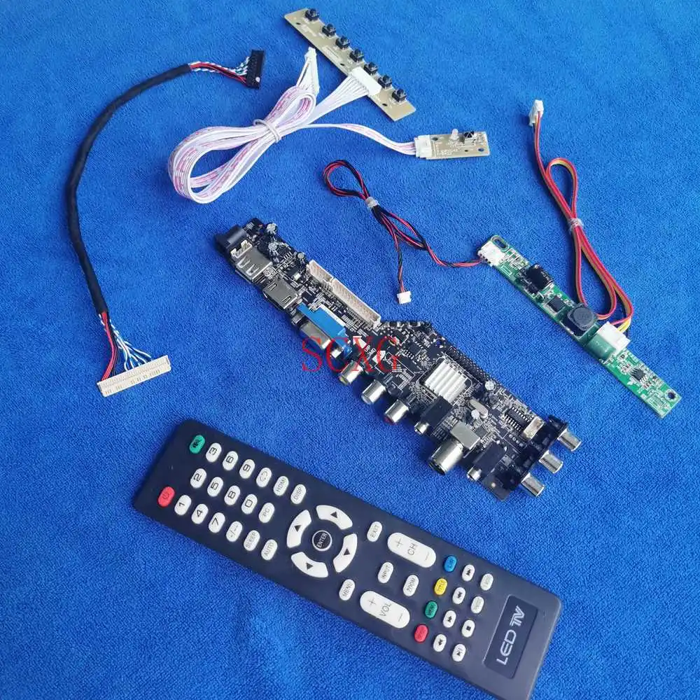

DIY Kit цифровой сигнал Экран плата контроллера 1920*1080 LVDS-30Pin USB AV, VGA, HDMI порт подключения типа c: совместим для LTM270HP01/LTM270HT03 светодиодный/ЖК-диспле...