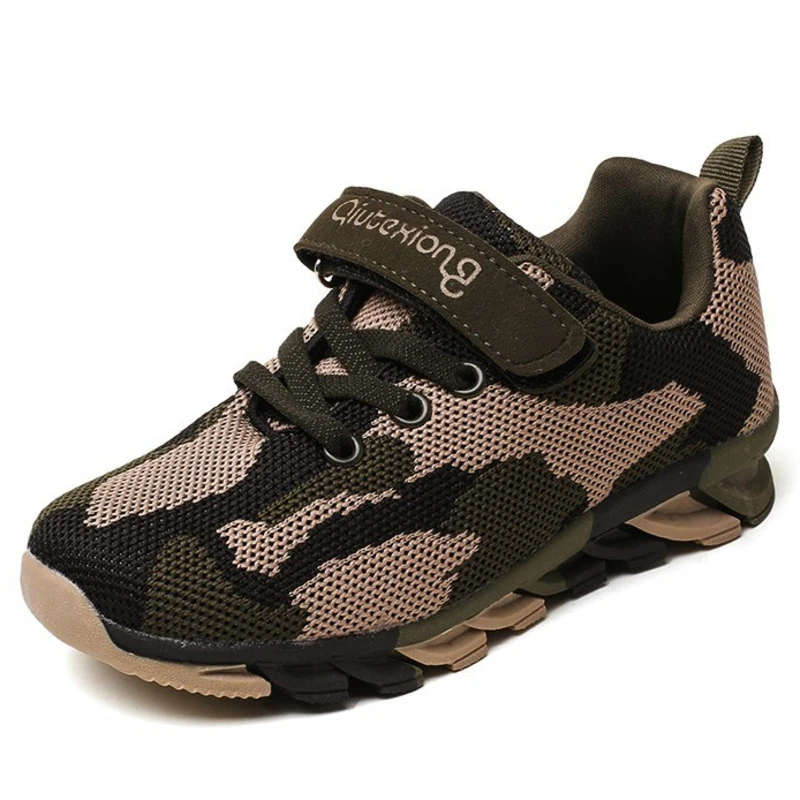 armygreen shoe 1721 Яркие детские кроссовки для мальчиков; дышащие кроссовки из сетчатого материала; Детская уличная спортивная обувь на липучке для маленьких девочек; цвета хаки; кроссовки - Цвет: armygreen shoe 1721