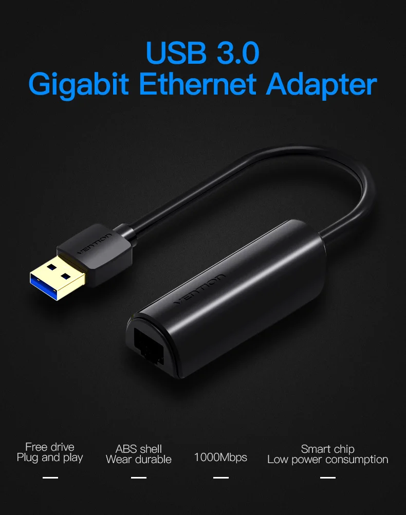 Vention USB 3,0 концентратор высокоскоростной USB3.0 к RJ45 Ethernet адаптер USB разветвитель 1000 Мбит/с сетевая карта для Macbook ноутбука ПК планшета