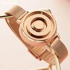 Часы наручные женские кварцевые, оригинальные магнитные модные, с браслетом из нержавеющей стали, цвет черныйрозовыйзолотой