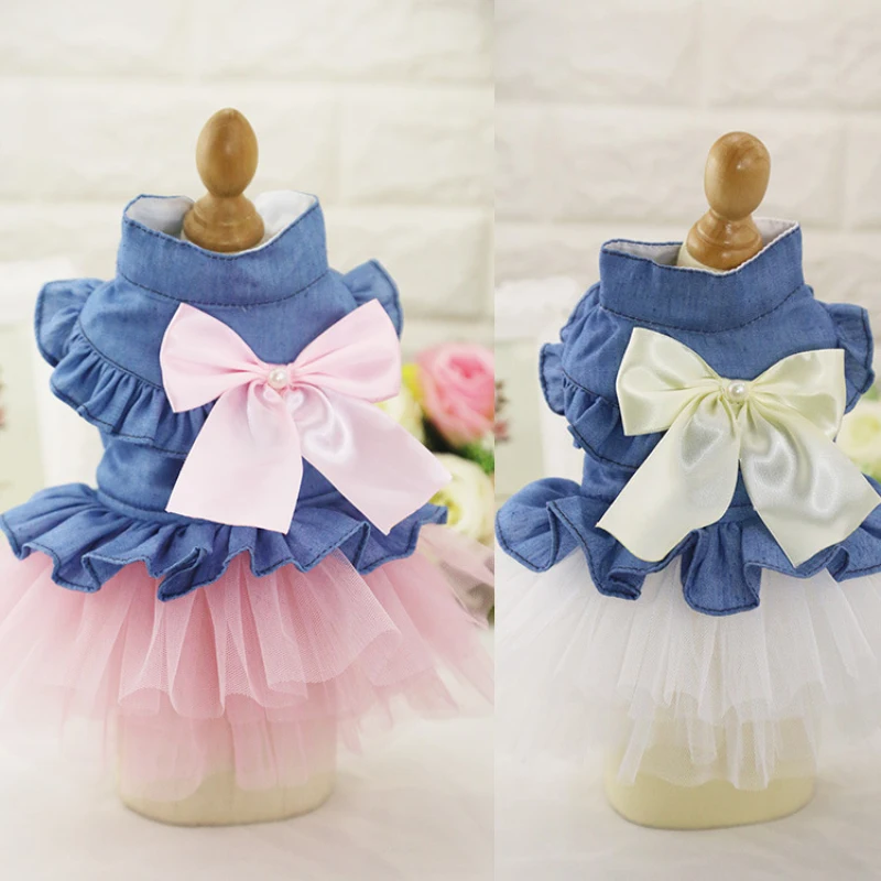 

Cat Dog Dress Spring Summer Dog Clothes Skirt Tutu Chihuahua Yorkie Clothing Puppy Outfit Garment Pet Dress for Dog Costume