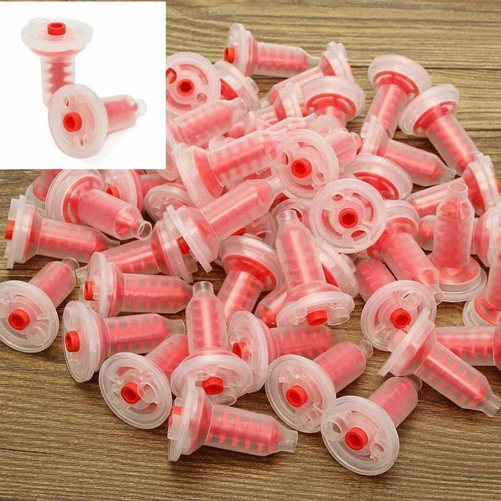 50pcs/bag Dental Dynamic Mixing Tips Impression Material for Imprinting Machine Fits Pentamix Mixing Machine Dental Materials