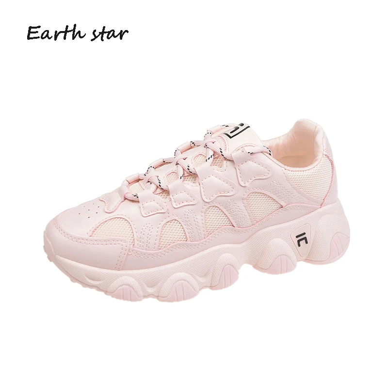 

Casual White Shoes Women 2020 Fashion Brand Ladies Chunky footware Female zapatos de mujer Breathable Girls' Trainers Black Shoe